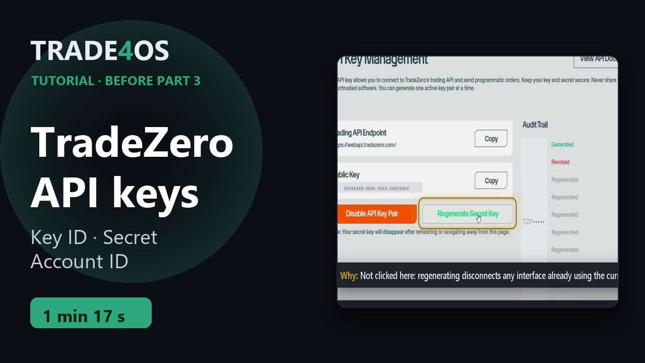 Get your TradeZero API keys